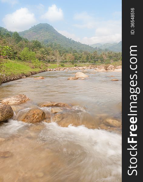 Beautiful river flow over the stone. Beautiful river flow over the stone