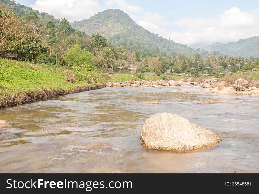 Beautiful river flow over the stone. Beautiful river flow over the stone