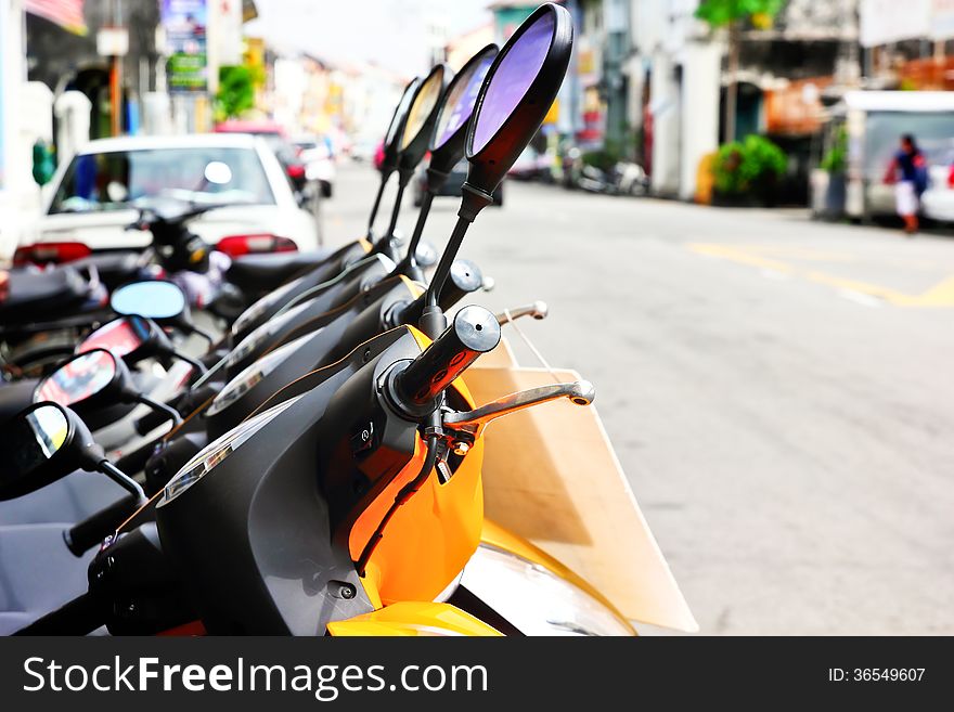 Motorcycles for rent in downtown. Motorcycles for rent in downtown