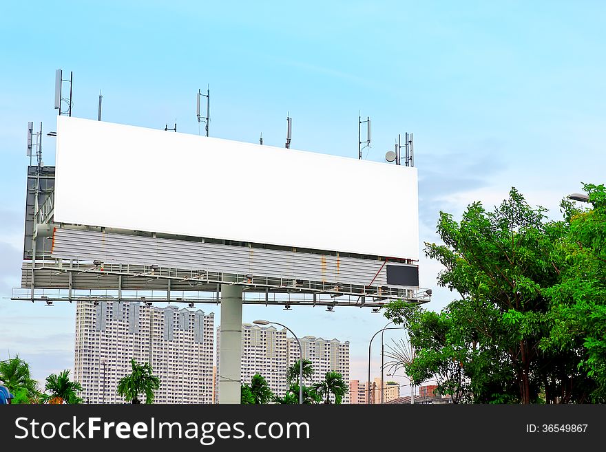Large billboard on the main road superhighway