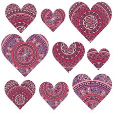 Set Of Hearts Royalty Free Stock Photography