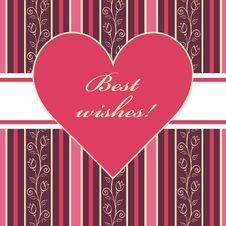 Greeting Card With Heart Stock Images Greeting Card With Heart Stock Images