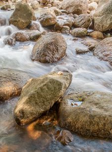 Landscape With A Mountain River Stock Image Landscape With A Mountain River Stock Image