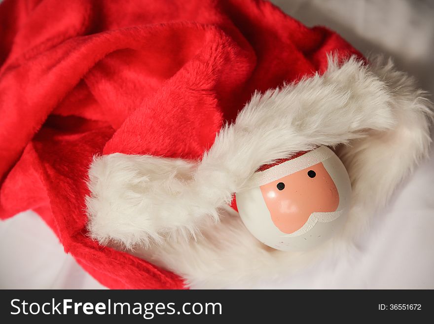 Poor Santa was shrinked to a decor ball!. Poor Santa was shrinked to a decor ball!