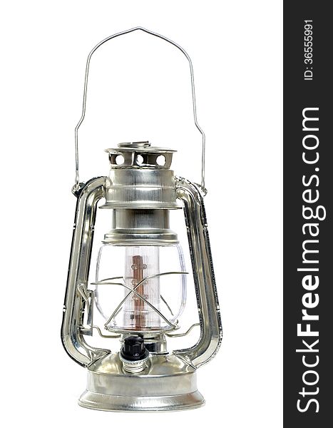 Electric lantern isolated on white background