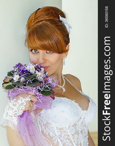 Portrait  Redhead Charming Bride