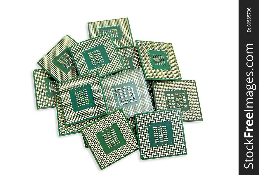 Heap Of Old Unused CPU Processors