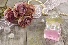 Still Life With Rose Fragrance Royalty Free Stock Photos Still Life With Rose Fragrance Royalty Free Stock Photos