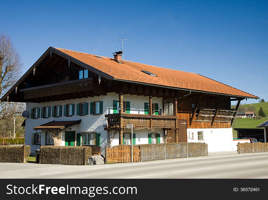 Bavaria germany typical houses of the area. Bavaria germany typical houses of the area