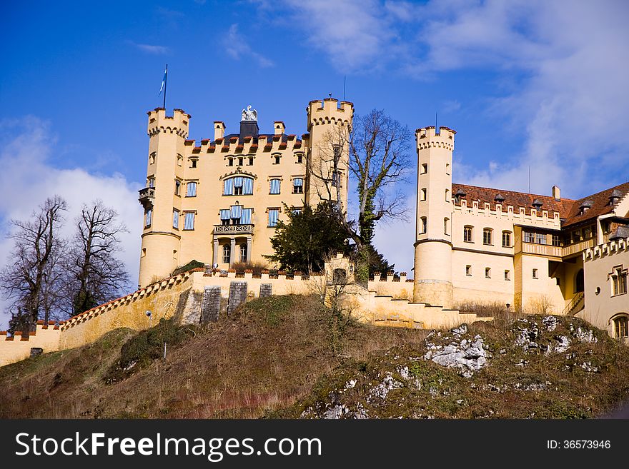 Hohenschwangau castle in the province of bavaria