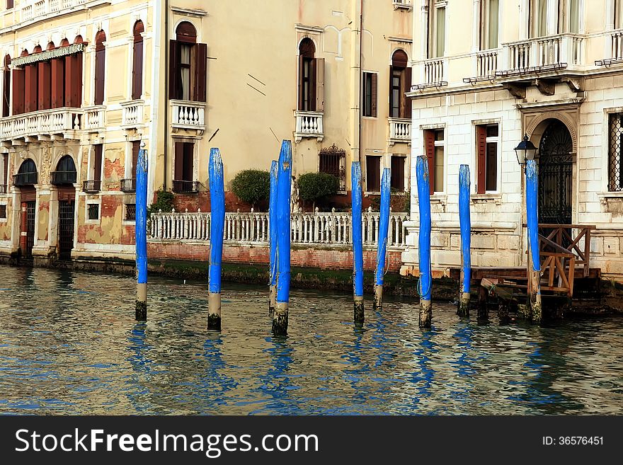 Buildings and palaces along the Grand Canal of Venice. Buildings and palaces along the Grand Canal of Venice