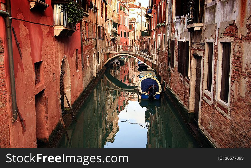 Lovely canals and bridges in the Sestieres of Venice. Lovely canals and bridges in the Sestieres of Venice