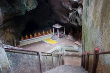 The Entrance Of The Ancient Cave With Golden Buddha In Thailand Stock Image The Entrance Of The Ancient Cave With Golden Buddha In Thailand Stock Image