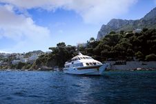 Yacht In Capri Island Coast Royalty Free Stock Image Yacht In Capri Island Coast Royalty Free Stock Image