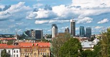 Panoramic View Of Vilnius City Royalty Free Stock Photography
