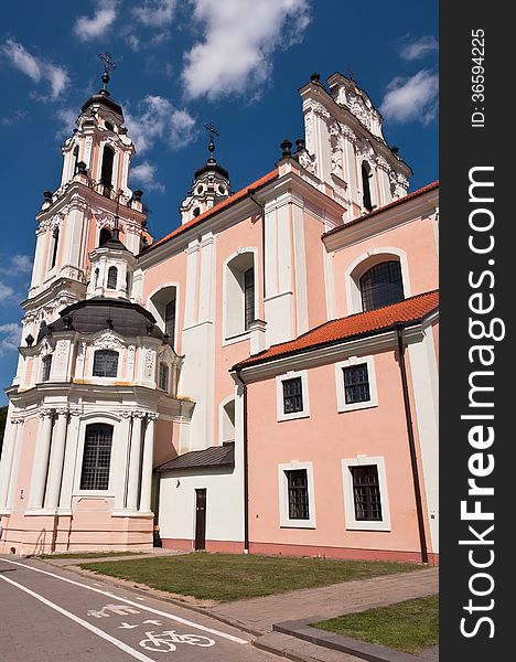 Saint Catherine Church in Vilnius, Lithuania.