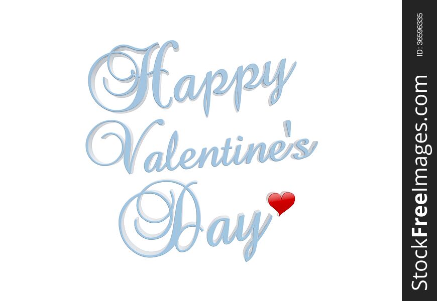 Happy Valentine's day symbol isolated on white background. Happy Valentine's day symbol isolated on white background