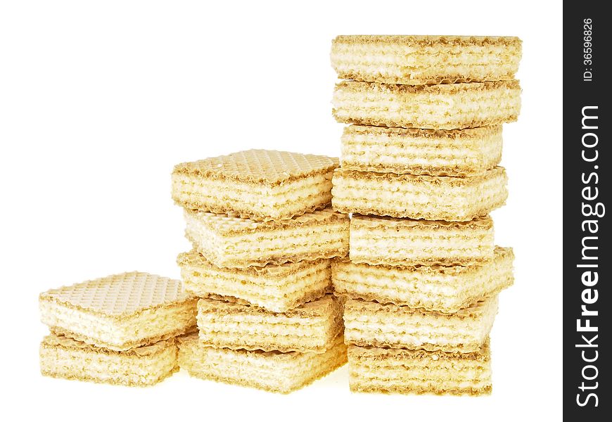 Three step increase of disordered stack wafer as bar graph on white background. Three step increase of disordered stack wafer as bar graph on white background