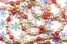Christmas Beads Royalty Free Stock Photo Christmas Beads Royalty Free Stock Photo