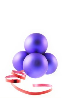 Blue Christmas Balls Stock Photography