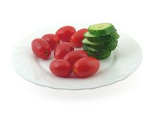 Cucumber And Small Tomatoes. Stock Image Cucumber And Small Tomatoes. Stock Image