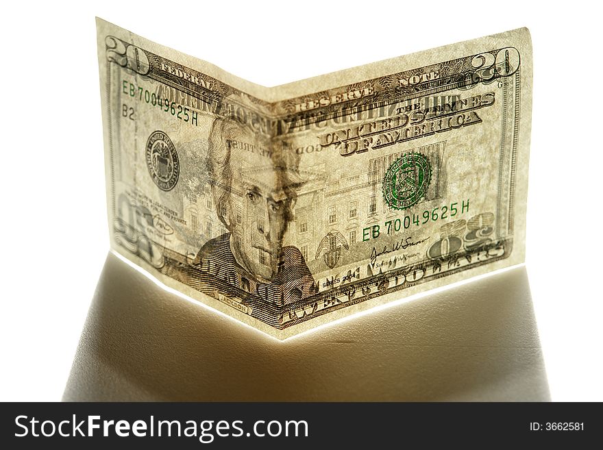 Banknote on a white background