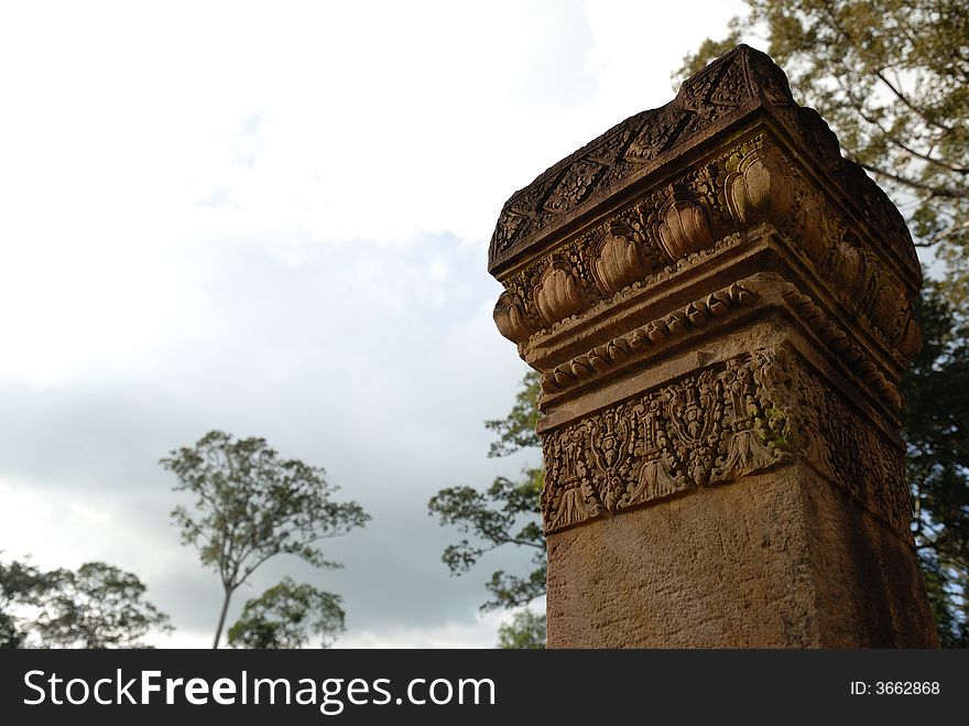 Temple facade, Banteay Srei, Angkor, Cambodia