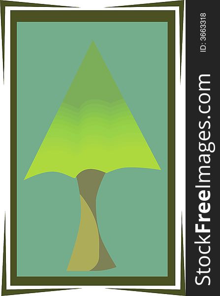 Illustration of animated carton tree. Illustration of animated carton tree