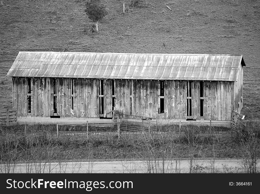 This is an old barn that is seen from my house in the Mountains