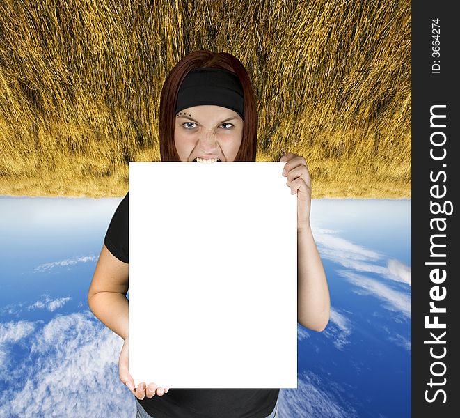 Redhead girl holding a white canvas perfect for design incorporation.

Shot in studio. Composite background. Redhead girl holding a white canvas perfect for design incorporation.

Shot in studio. Composite background.