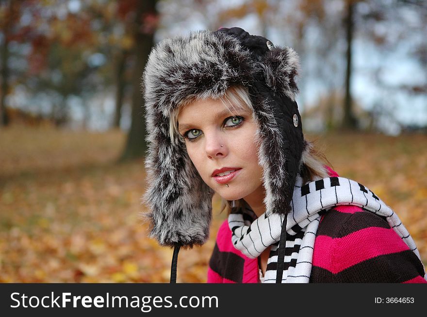 Beautiful girl on a nice autumn day. Beautiful girl on a nice autumn day