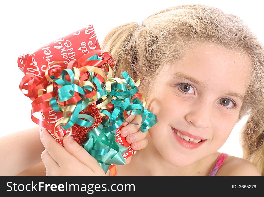 Shot of a Christmas girl