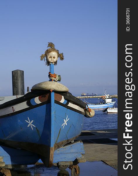 Fishing Boat With Dolls Head