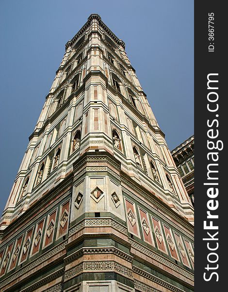 The campanile tower of the Florence cathedral