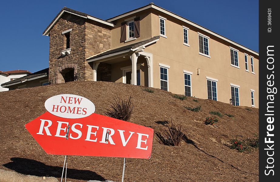 New Homes. Reserve Sign