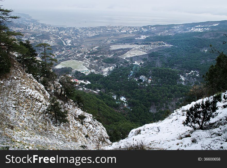 The Top View On The Resort City Of Yalta