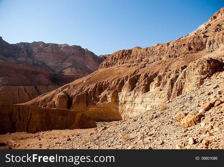 Mountains in stone desert nead Dead Sea