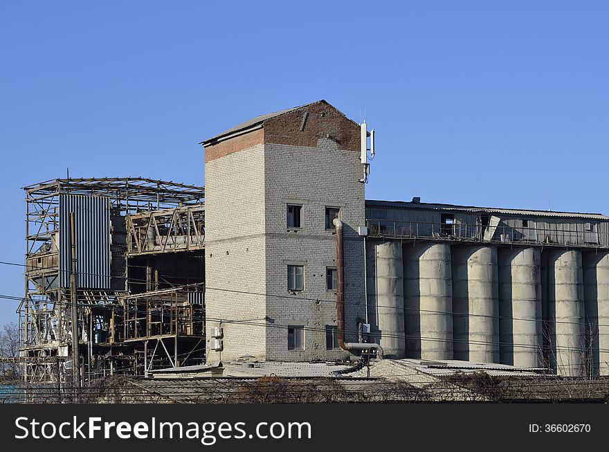 Ruins of an abandoned old factory