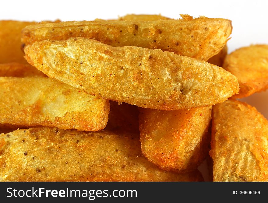 Big tasty potatoes on a white background. Big tasty potatoes on a white background