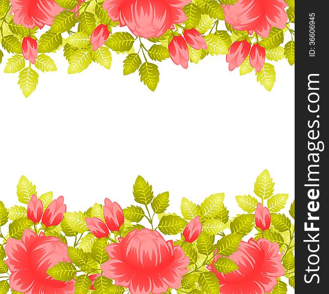 Fresh background with plants and flowers. Fresh background with plants and flowers