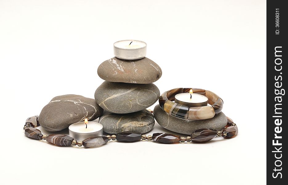 Stones and candles