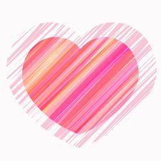 Painted Heart In Shades Of Red, Pink, Vector Royalty Free Stock Photos Painted Heart In Shades Of Red, Pink, Vector Royalty Free Stock Photos