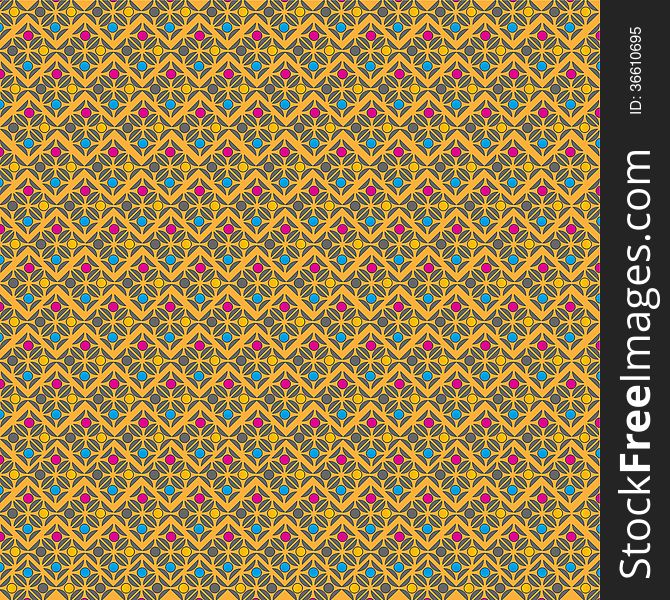 Retro style geometric seamless pattern abstract background