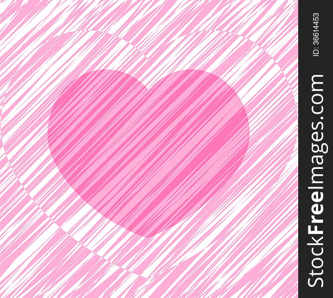 Base For A Valentine Card With Heart, Vector