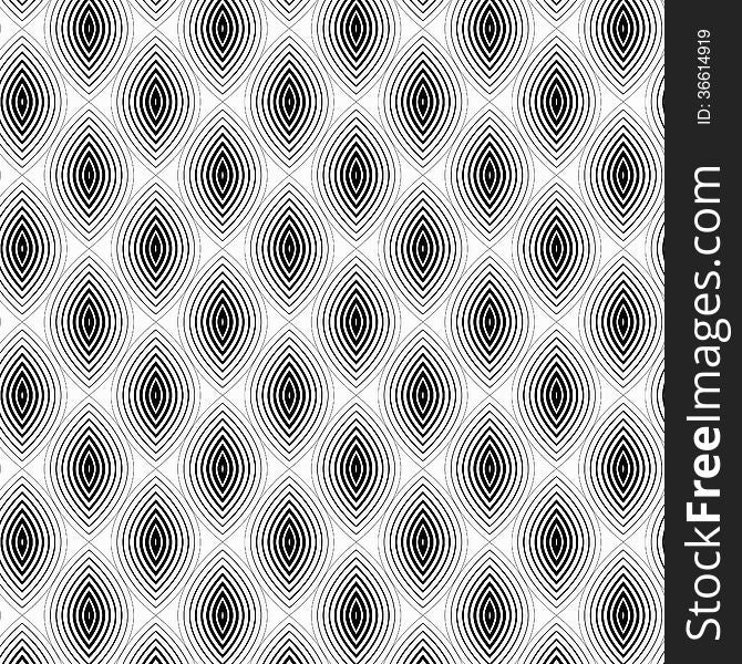 Black And White Abstract Line Pattern, Vector