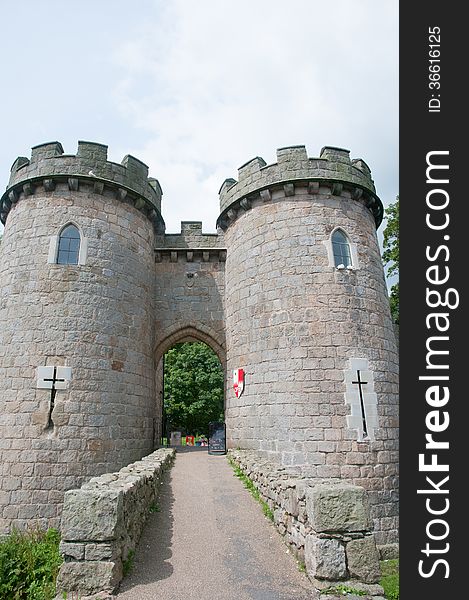 Whittington castle in shropshire in england. Whittington castle in shropshire in england