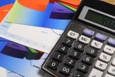 Chart, Calculator & Pen Stock Photos Chart, Calculator & Pen Stock Photos