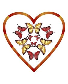 Composition With Butterflies Royalty Free Stock Photo Composition With Butterflies Royalty Free Stock Photo