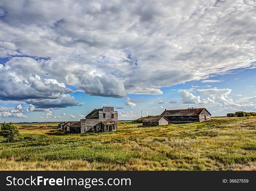 Ghost town on the canadian prairie