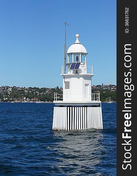 Picture of a light house with solar panel in Sydney